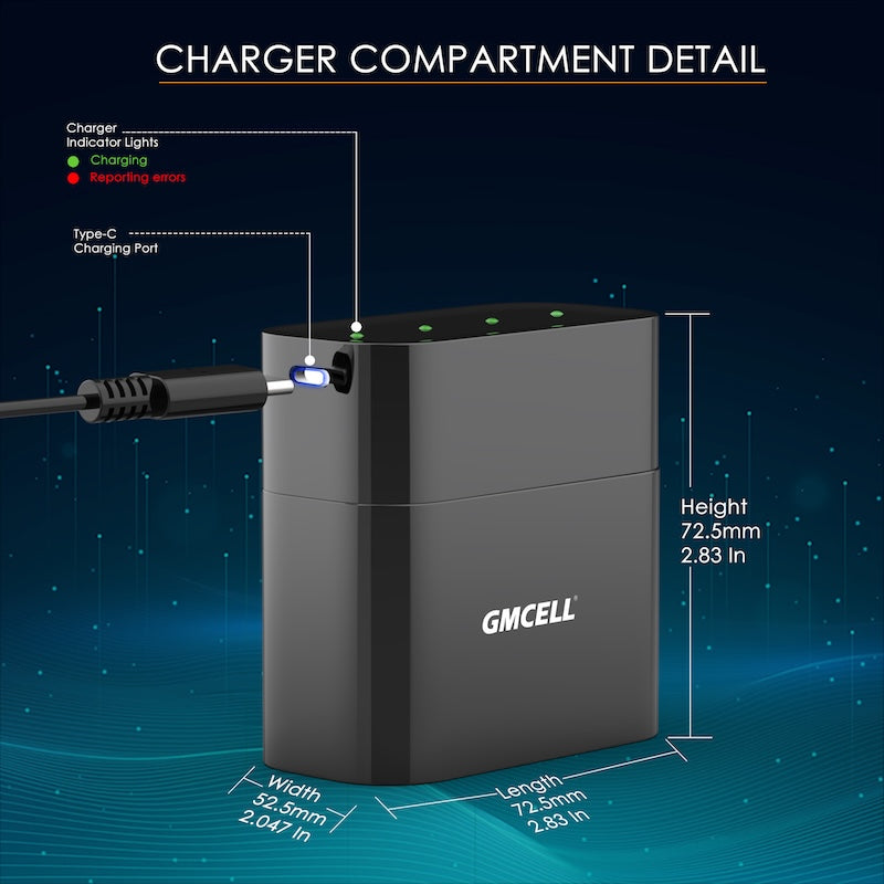GMCELL Smart Charger - AA-, AAA-sleuven