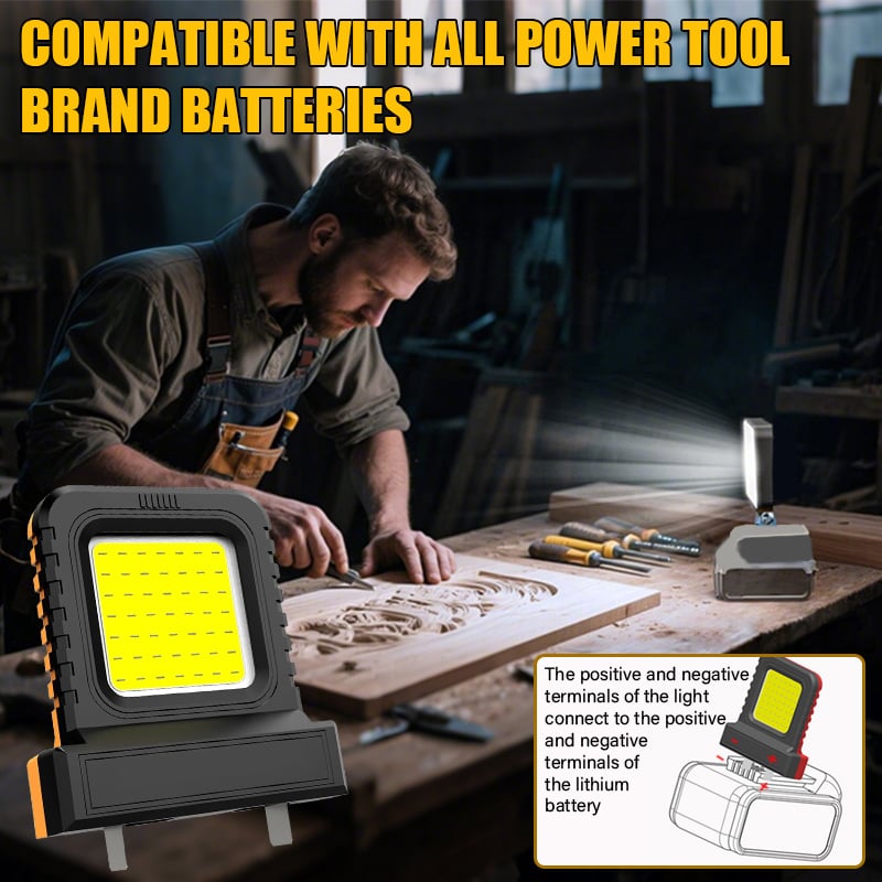 Draagbare LED-zaklamp voor 21V-batterijen – PowerBeam Pro