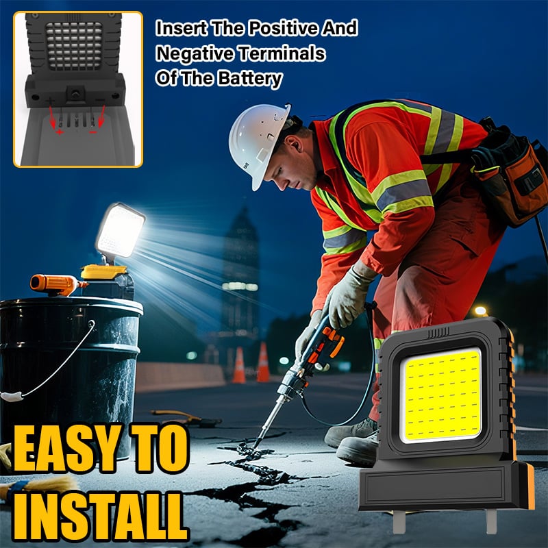 Draagbare LED-zaklamp voor 21V-batterijen – PowerBeam Pro