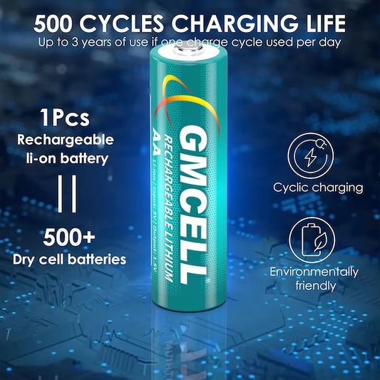 GMCELL 8-batterijenpakket (4xAA, 4xAAA) - 1000 oplaadcycli