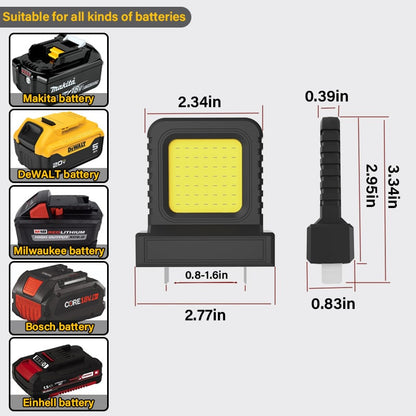 Draagbare LED-zaklamp voor 21V-batterijen – PowerBeam Pro